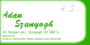 adam szunyogh business card